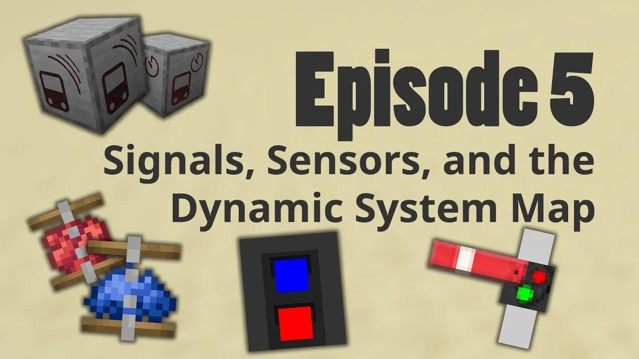 s01e05 - Сигналы, датчики и карта динамической системы -Minecraft Transit Railway Tutorials Эпизод 5