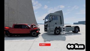 RAM TRX 1000 HP MONSTER vs TRUCK ::: Beamng Drive ::: 120 KM ::: Crash Test