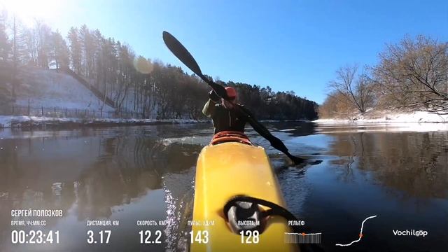 Тест скорости байдарки Раптор. Максимум 13.3 км/ч смотреть онлайн