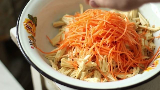 Салат спаржа по корейски или фучжу смотреть онлайн