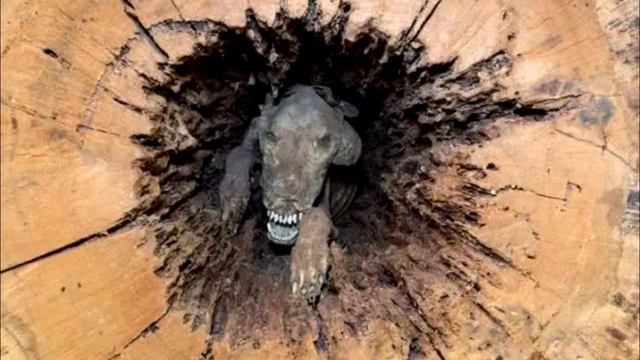 Лесорубы спилили дерево, а внутри обнаружили шокирующую находку. От такого мурашки по коже! смотреть онлайн