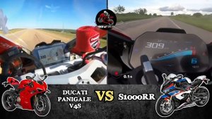 Ducati Panigale V4S vs BMW S1000RR | Top Speed | Acceleration ??