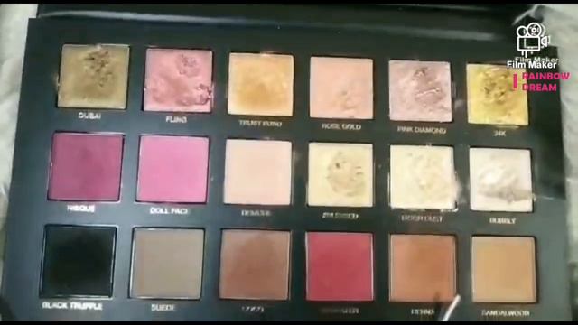 HUDA BEAUTY ROSE GOLD REMASTERED ( ORIGINAL) EYESHADOW PALETTE SWATCHES смотреть онлайн