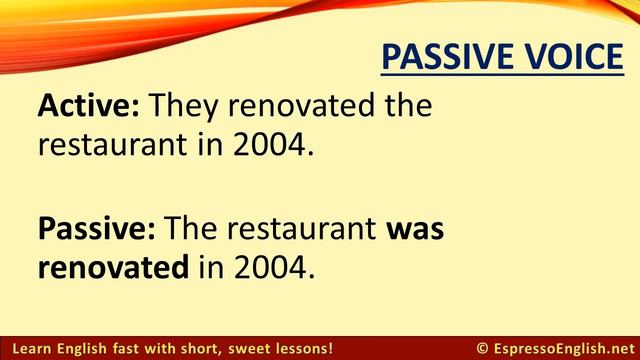 Passive Voice in English: Present and Past Passive