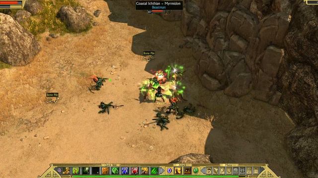 Titan Quest - AE gameplay. Ranger is killing cyclops and some drowned sailors. смотреть онлайн