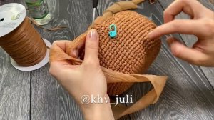Стильная панама крючком из рафии/JiJi вязание