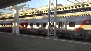 Отправление со ст. Санкт-Петербург-Главный из окна поезда №180 Санкт-Петербург - Евпатория