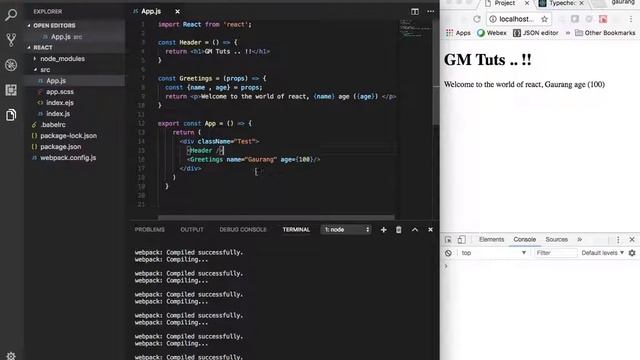 React props & proptypes смотреть онлайн