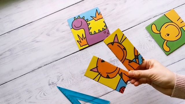 ПАЗЛЫ для малышей ИЗ КАРТОНА смотреть онлайн