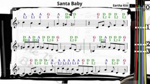 Santa Baby | Eartha Kitt | Violin SHEET MUSIC [With Fingerings] [Level 3]