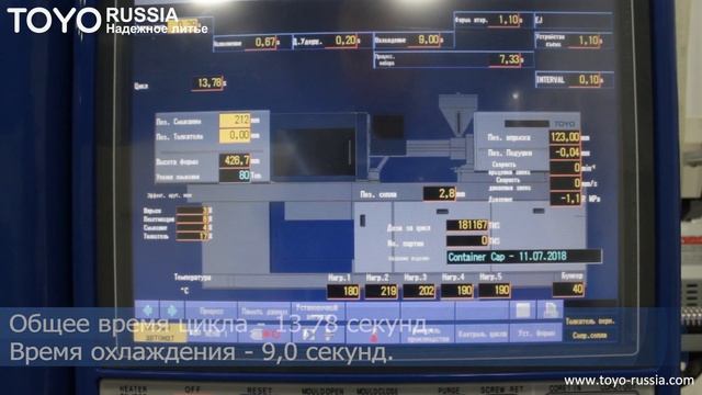 Литье крышки для 19 литровой бутылки на японском электрическом ТПА ТОЙО смотреть онлайн