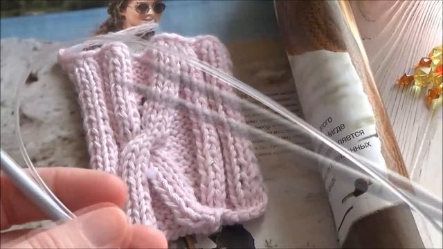 Вместо кардигана серое пальто из розовой пряжи! смотреть онлайн