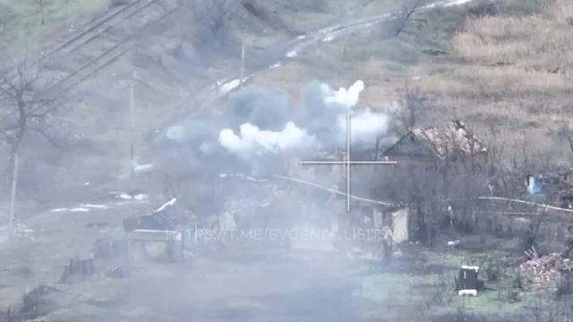 Работа Казачьей Артиллерии в Соледаре.