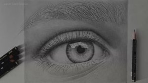 Рисунок глаза на фомарте А4 - Albert Gertz Drawing