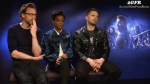 Себастьян Стэн, Летишиа Райт и Том Хиддлстон интервью РУС.СУБ