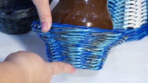 Плетёная подставка для новогодней сувенирной ёлки