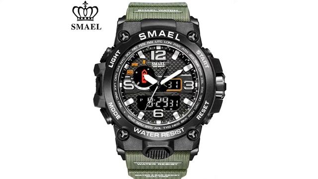 Часы наручные SMAEL мужские светодиодные, модные спортивные водонепроницаемые брендовые смотреть онлайн