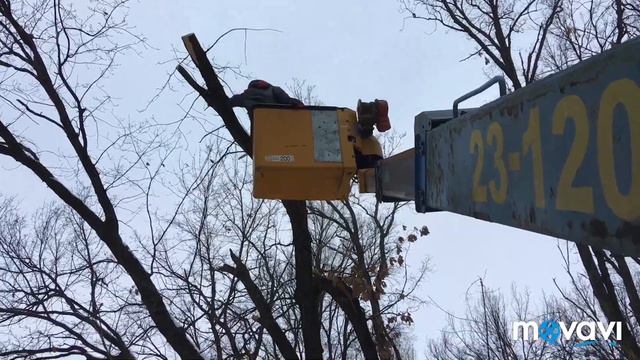 Спил деревьев с Автовышки / Упало бревно на теплотрассу