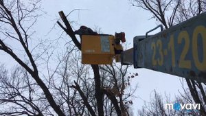 Спил деревьев с Автовышки / Упало бревно на теплотрассу