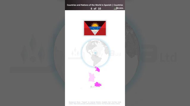 Countries and Nations of the World in Spanish - Part 1 | Flags | Maps | Learn Spanish | Free | Shor