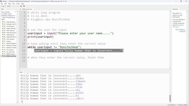 Basic Python Tutorial | Part 17 | WHILE LOOP "Iteration" Python (2022)