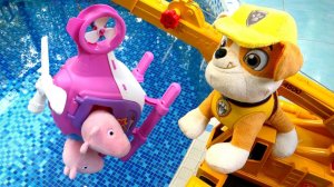 Мягкие игрушки Свинка Пеппа и Джордж УГНАЛИ ВЕРТОЛЕТ Скай из мультика Щенячий Патруль