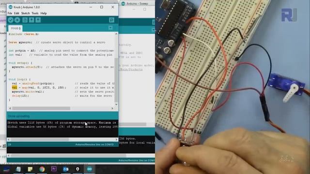 How to control Servo motor with Arduino with and without potentiometer