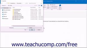 Outlook 2016 Tutorial Sharing a OneDrive File as an Attachment- 2016 Only Microsoft Training Lesson