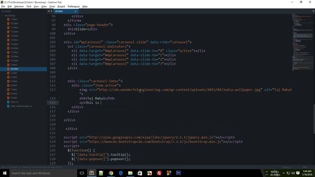 Bootstrap Tutorial 20: Create Slider смотреть онлайн