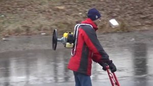 Аэроранец с импиллерным винтом на финских санях 2007/air rucksack