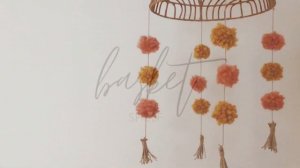 Simple Nursery Room Makeover *plus 3 Easy DIYS - Pom Pom Mobile, Basket Shelf & Sharpie Wall Decal