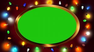 Футаж Рамка новогодняя гирлянда хромакей