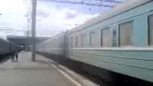 Отправление ЭП2К-065 с поездом №84 Москва — Караганда от ст.Челябинск-Главный