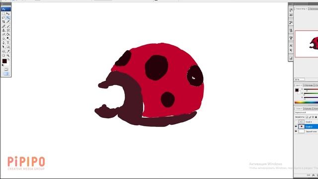 how to draw a ladybug _ как нарисовать божью коровку _ 如何畫一隻瓢蟲 _ como dibujar una mariquita_PIPIPO смотреть онлайн