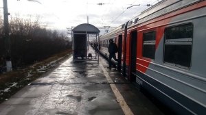 Электропоезд ЭР2Р-7023 платформа Орудьево 2.11.2019