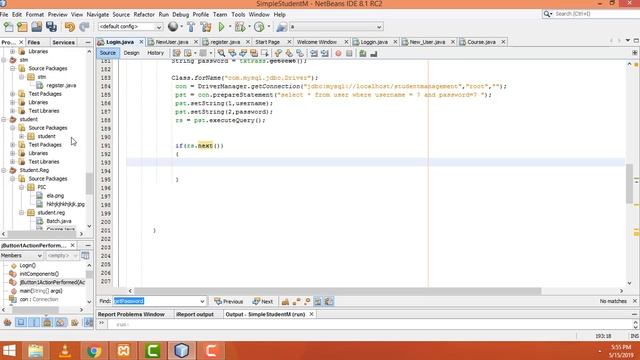Student Management System Project in Java Part 2