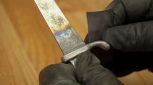 Ржавый болгарский нож с сломанной рукояткой - восстановление