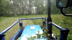 Косим под дождём. Косилка роторная лисицки.