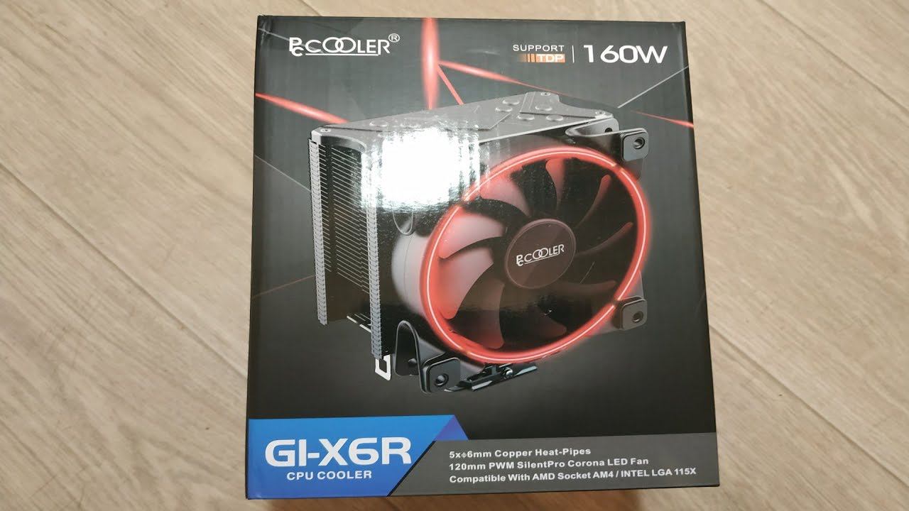 Кулер для процессора PCCooler GI-X6R RED. Анпакинг