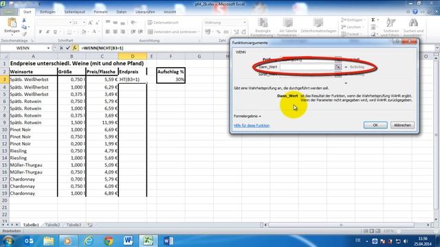 Excel 2010 Aufbau Part 64 Die Funktion WENN kombiniert mit der Funktion NICHT T2 смотреть онлайн
