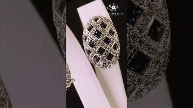 Серьги с сапфирами и бриллиантами. Хадижат Алисултанова. Ювелирные украшения АнтикЮвелир