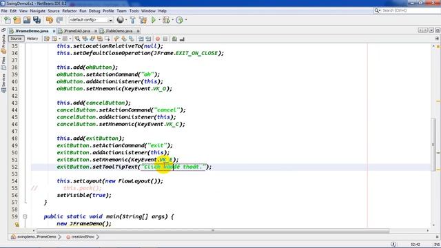 Java Swing 005: Thiết lập phím tắt và chú thích chức năng cho Button. смотреть онлайн