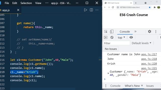 Part 4 : ES6 JavaScript :  Class in JavaScript | Getter & Setter in JavaScript | Inheritance in JS