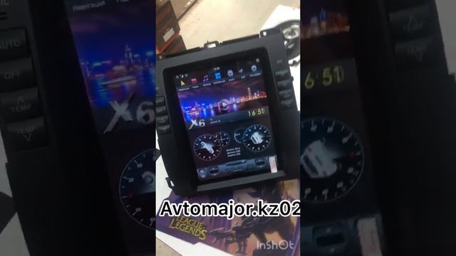 Автомагнитола на системе Андройд в стиле Теслы фирма PX6 на прадо 120 87006000421