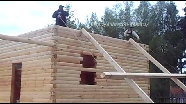 Строительство Дома-Бани 6х9м в полтора этажа