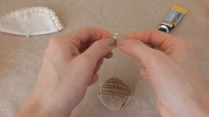 Винтажная оригинальная брошь зонт своими руками/брошь из льна и кружева мастер класс