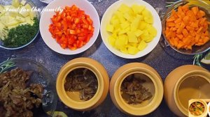 Говядина тушеная в горшочках с овощами! Пошаговый рецепт./Beef stew in pots with vegetables!