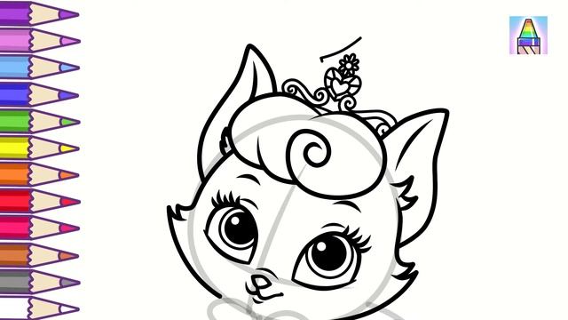 Как нарисовать Кошечку МИЛАШКУ из мультика Королевские Питомцы | Coloring Kids #how to draw