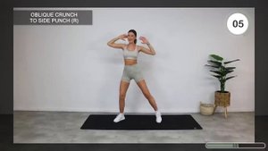 30 Min Full Body Fat Burn _ Kickboxing Style, No Jumping - All Standing HIIT, No Repeat, All Levels