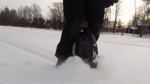 Красиво идёт.Езда на моноколесе по снегу . #euc #моноколесо #катание #круто